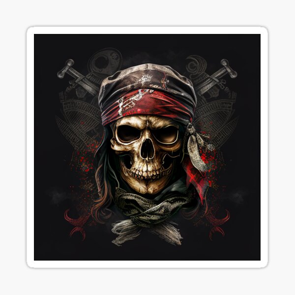 Skull Pirate Cartoon ship boat one eyed' Unisex Premium T-Shirt