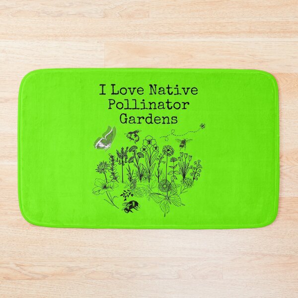 Item preview, I Love Native Pollinator Gardens Line Drawing Design designed and sold by EarthArtDesigns.