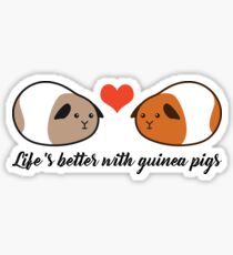 Life's better with guinea pigs - Love Sticker