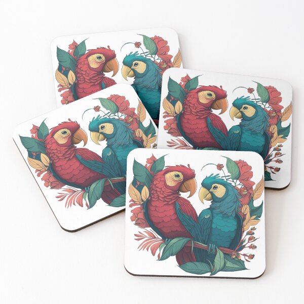 Item preview, Two Parrots in love designed and sold by Ideallity.