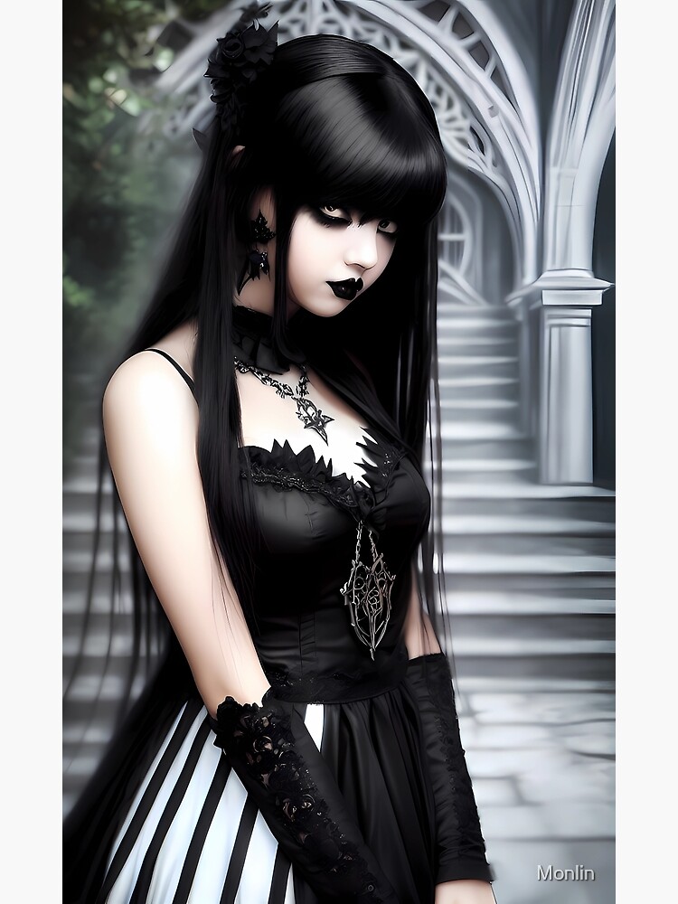 Beautiful gothic girl-ai design Poster for Sale by Monlin