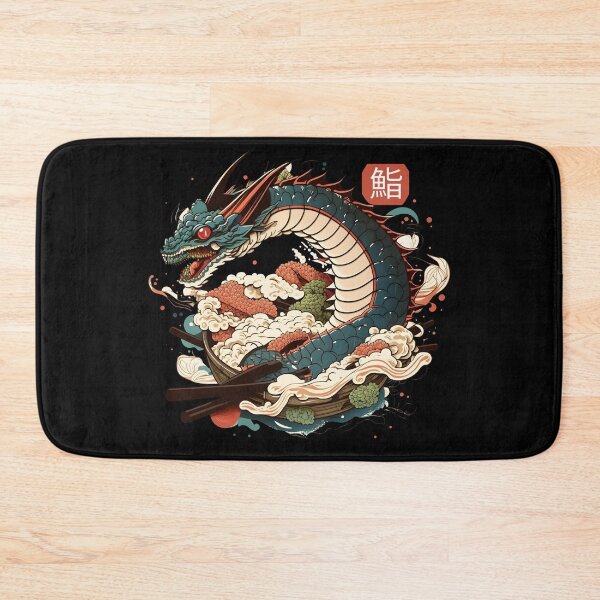 Item preview, Dragon and Sushi Funny Food Retro Anime Lover Japanese designed and sold by SecretDicer.