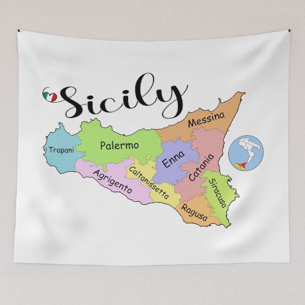 Item preview, I Love Sicily - Provinces of Sicily designed and sold by molamode.