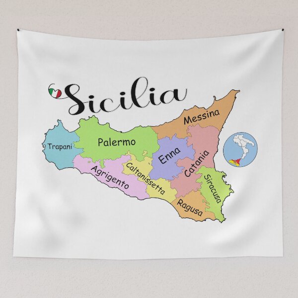 Item preview, I Love Sicilia - Provinces of Sicilia designed and sold by molamode.