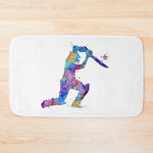 Item preview, Boy Cricket Player Watercolor Silhouette designed and sold by LotusGifts.