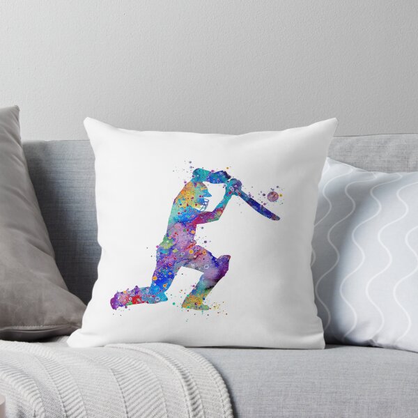 Item preview, Boy Cricket Player Watercolor Silhouette designed and sold by LotusGifts.