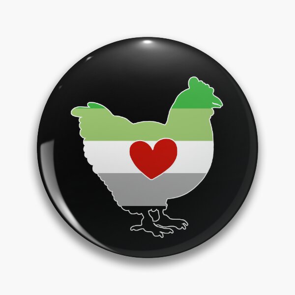 Item preview, Chicken Lover - LGBTQ Aromantic Flag Heart 02 designed and sold by Puddmuppy.