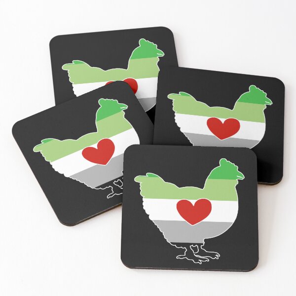 Item preview, Chicken Lover - LGBTQ Aromantic Flag Heart 02 designed and sold by Puddmuppy.