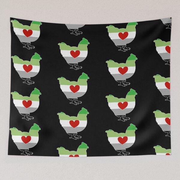 Item preview, Chicken Lover - LGBTQ Aromantic Flag Heart 02 designed and sold by Puddmuppy.