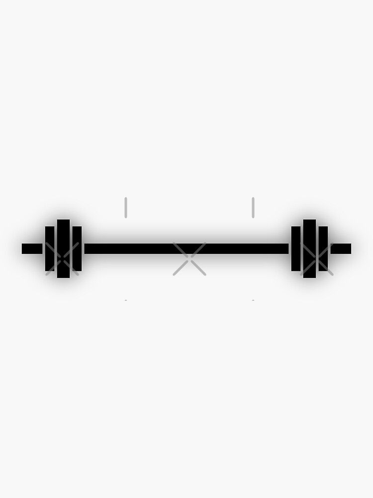 "Heavy Barbell Emoji for the Lifter" Sticker by PrintPress Redbubble