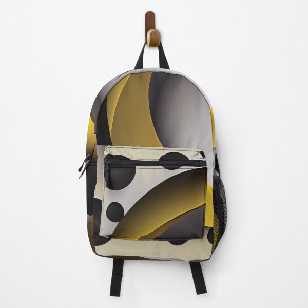 Item preview, Abstract white centre with yellow around and black dots with white background  designed and sold by DGtaLrtcom.