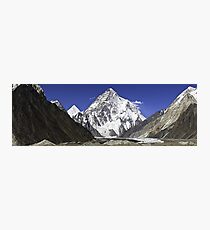 Lámina fotográfica Panorama de K2, Concordia, Karakorum