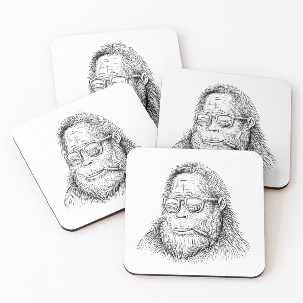 Item preview, High In the Mountains Smoking Bigfoot designed and sold by HabbyArt.