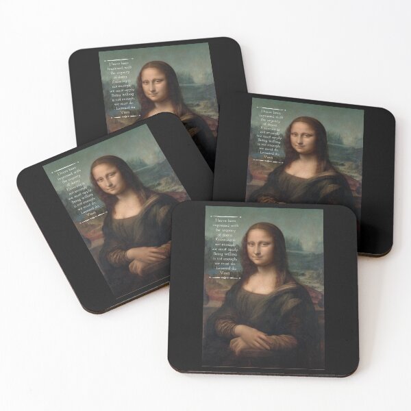 Item preview, Leonardo da Vinci with Leonardo da Vinci Quote designed and sold by Classicambience.