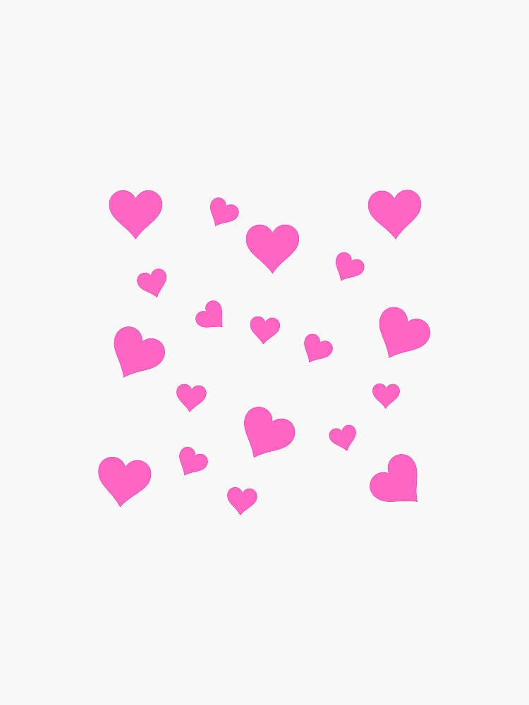 Pink Hearts Sticker for Sale by haleyerin