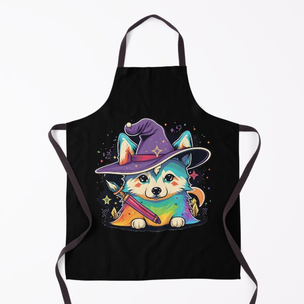 Item preview, Husky Dog Wizard Witch Kawaii designed and sold by Leonardo Palumbo.