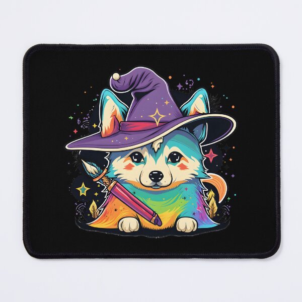 Item preview, Husky Dog Wizard Witch Kawaii designed and sold by Leonardo Palumbo.