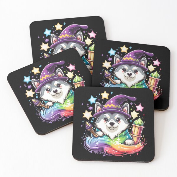 Item preview, Husky Dog Wizard Witch Kawaii designed and sold by Leonardo Palumbo.