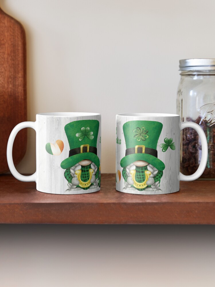 St Patty's Day Gnome Mug Saint Patricks Day Gnome Ceramic Coffee