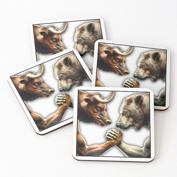 Item preview, Bull vs Bear Stock Market Trading Investing AI Art designed and sold by CreatDifference.