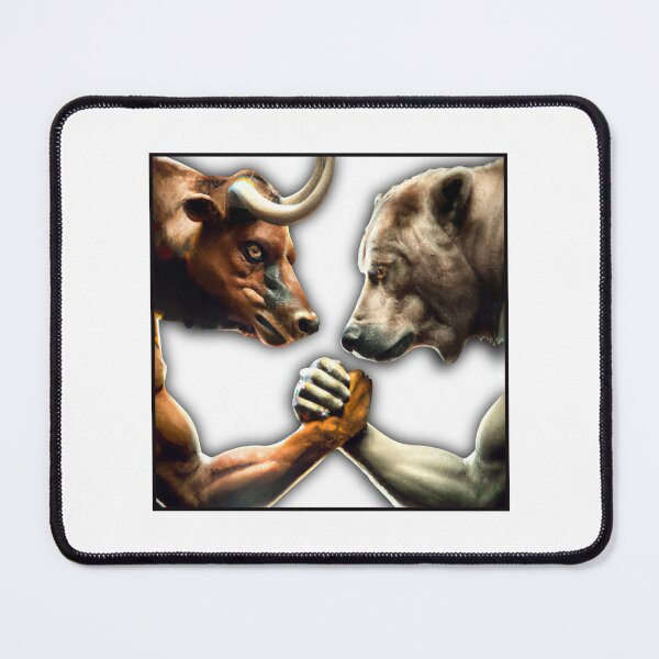 Item preview, Bull vs Bear Stock Market Trading Investing AI Art designed and sold by CreatDifference.