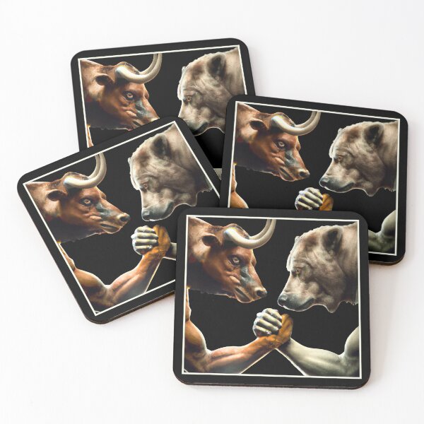 Item preview, Bull vs Bear Trading Stock Market Investing AI Art designed and sold by CreatDifference.