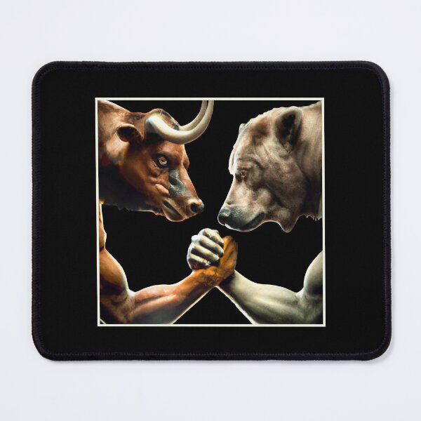Item preview, Bull vs Bear Trading Stock Market Investing AI Art designed and sold by CreatDifference.