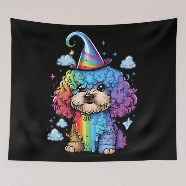 Item preview, Poodle Dog Wizard Witch Kawaii designed and sold by Leonardo Palumbo.