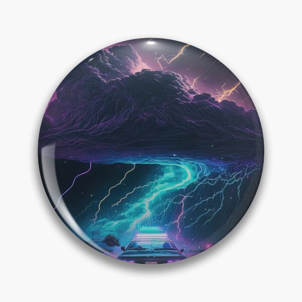 Item preview, Car driving through lightning designed and sold by artyficial-.