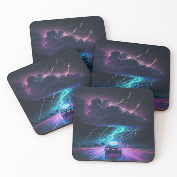 Item preview, Car driving through lightning designed and sold by artyficial-.