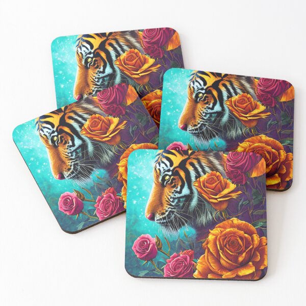 Item preview, Tiger and Roses designed and sold by studiobrazuka.
