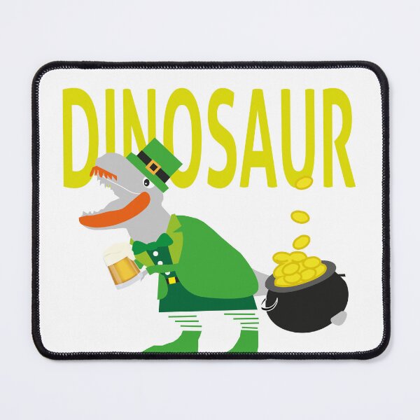 Item preview, Green dinosaur leprechaun character with gold and beer paddy’s day  designed and sold by Bird4771.