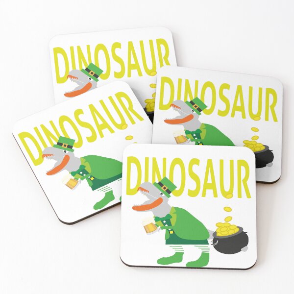 Item preview, Green dinosaur leprechaun character with gold and beer paddy’s day  designed and sold by Bird4771.