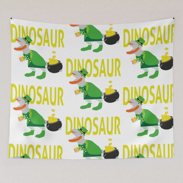 Item preview, Green dinosaur leprechaun character with gold and beer paddy’s day  designed and sold by Bird4771.