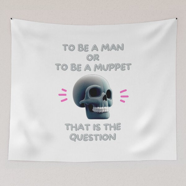 Item preview, Man or Muppet cool funny design designed and sold by Ricardo Gutierrez.