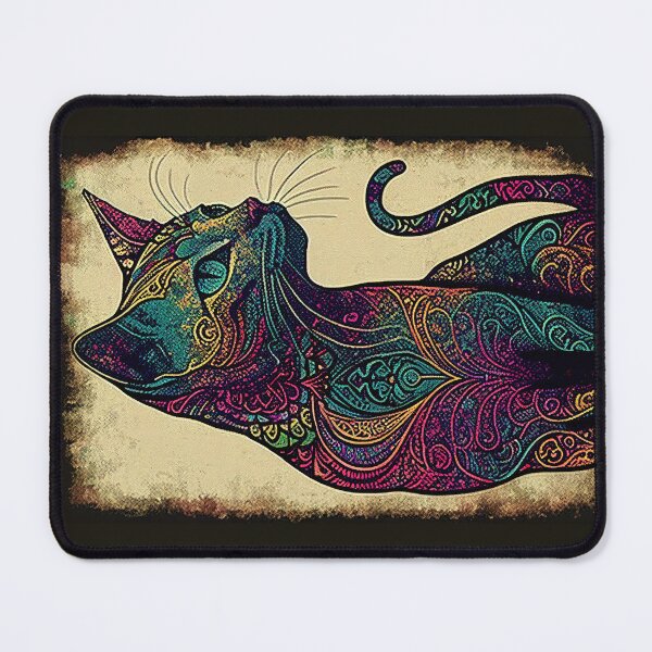 Item preview, Boho Cat 111 Abstract Art Print Painting Wall Decor designed and sold by winterkitty88.