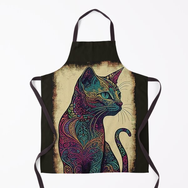 Item preview, Boho Cat 111 Abstract Art Print Painting Wall Decor designed and sold by winterkitty88.