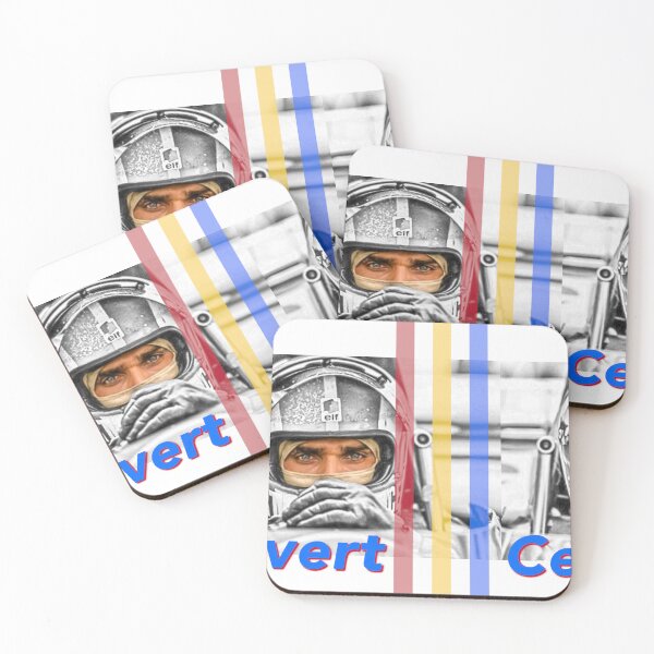 Item preview, Cevert blue eyes Racing Stripes Red Blue Gold 70s GP fashion design designed and sold by ModSupporters.