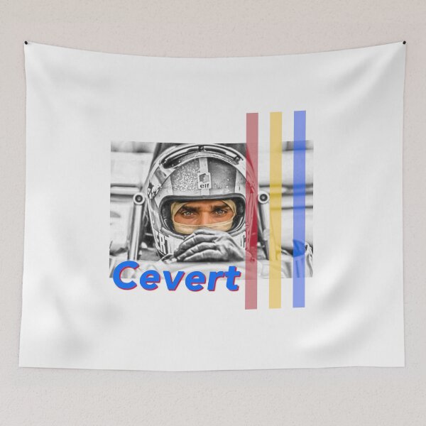Item preview, Cevert blue eyes Racing Stripes Red Blue Gold 70s GP fashion design designed and sold by ModSupporters.