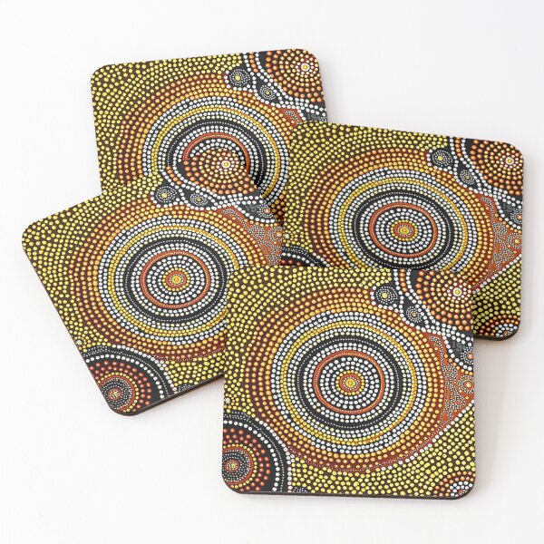 Item preview, Australian Aboriginal styled dot painting artwork 3 designed and sold by SvarunPogani.