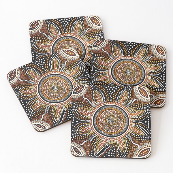 Item preview, Australian Aboriginal styled dot painting artwork 4 designed and sold by SvarunPogani.