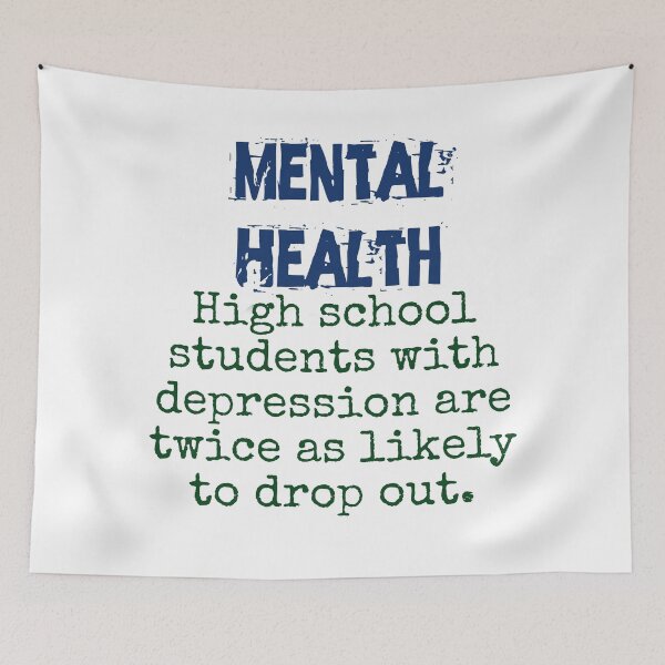 Item preview, High School Students With Depression - Mental Health Quote designed and sold by CrankyOldDude.