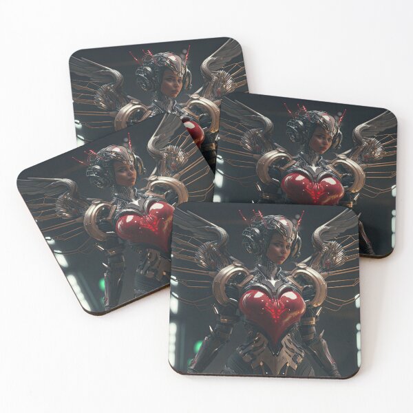 Item preview, Technocupid - Valentine's Love Android Love Heart  - Original Artwork designed and sold by CloudofKnowing.