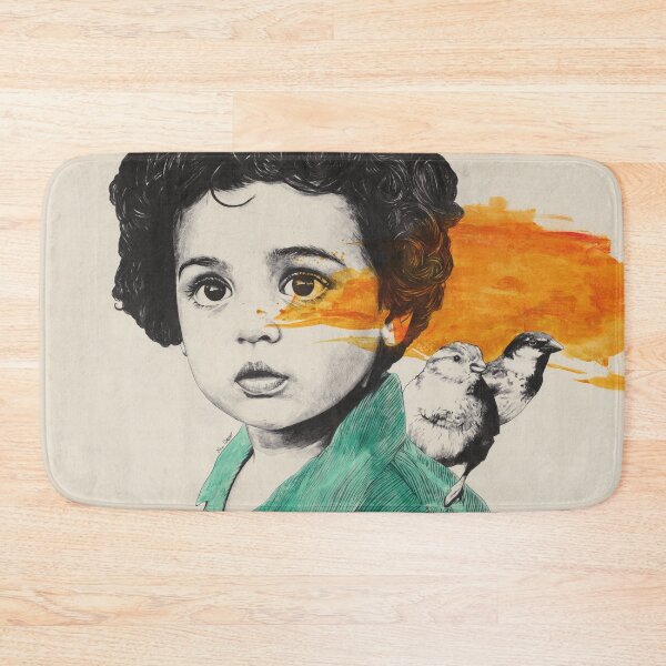 Item preview, Spitting Black | little child with birds realistic portrait designed and sold by Marco Paludet.