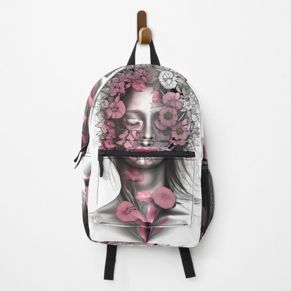Item preview, Retrato de mujer de arte floral designed and sold by Goatonfire.