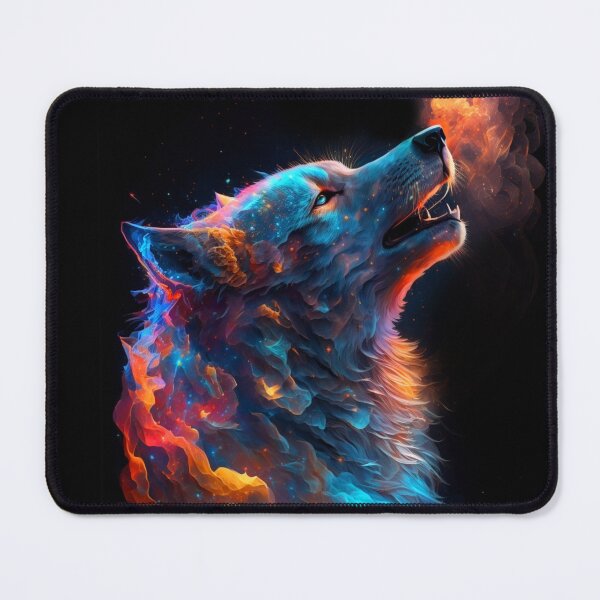 Item preview, Cosmic Glowing Magical Galaxy Wolf designed and sold by artra-shop.