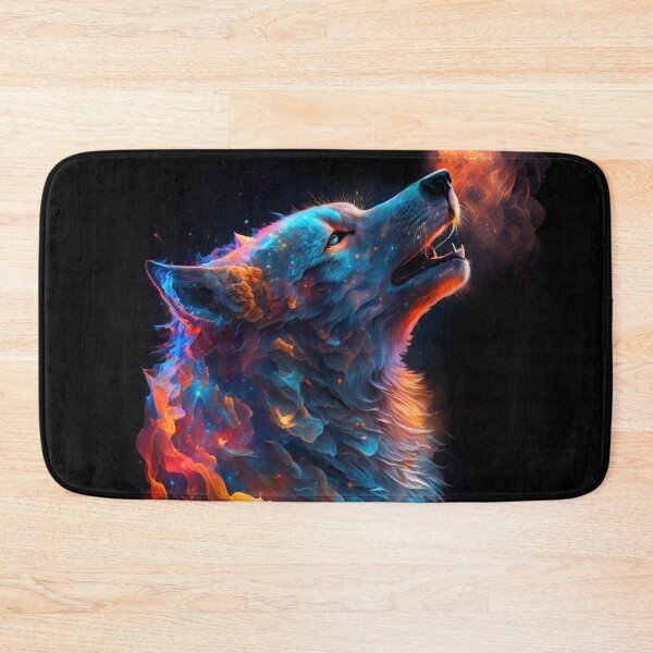 Item preview, Cosmic Glowing Magical Galaxy Wolf designed and sold by artra-shop.