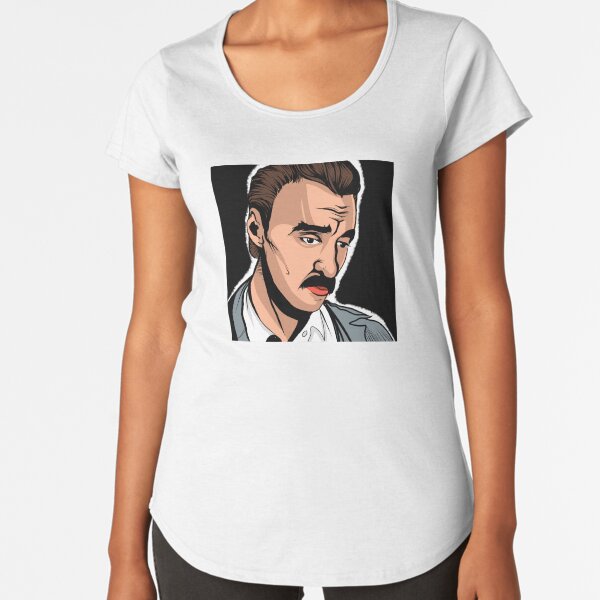 Trainspotting Begbie de style bande dessinée rétro par Madeline Morton T-shirt premium échancré