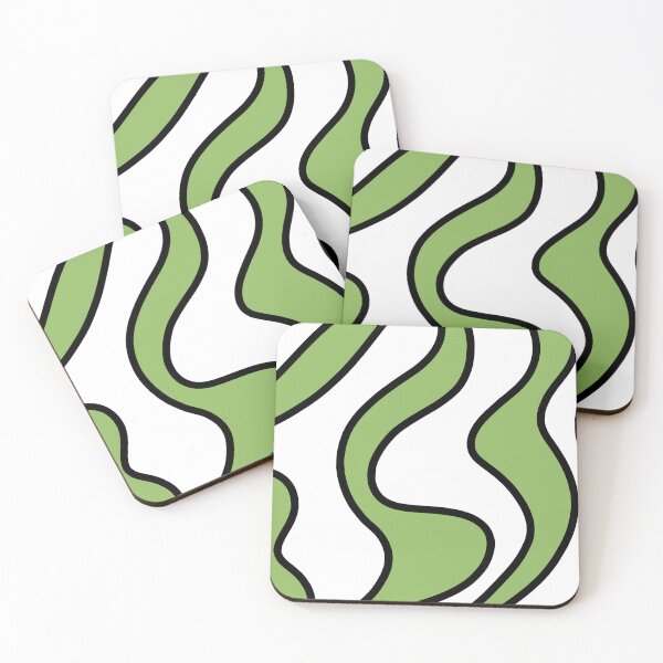 Item preview, Green Liquid Wavy Pattern designed and sold by ZonurePatterns.