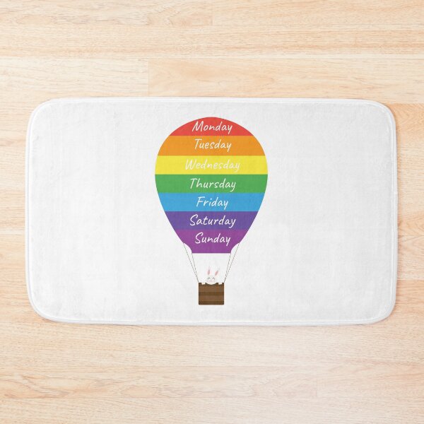 Item preview, Hot Air Ballon with Days of the Week Educational Art designed and sold by sweetbelle.